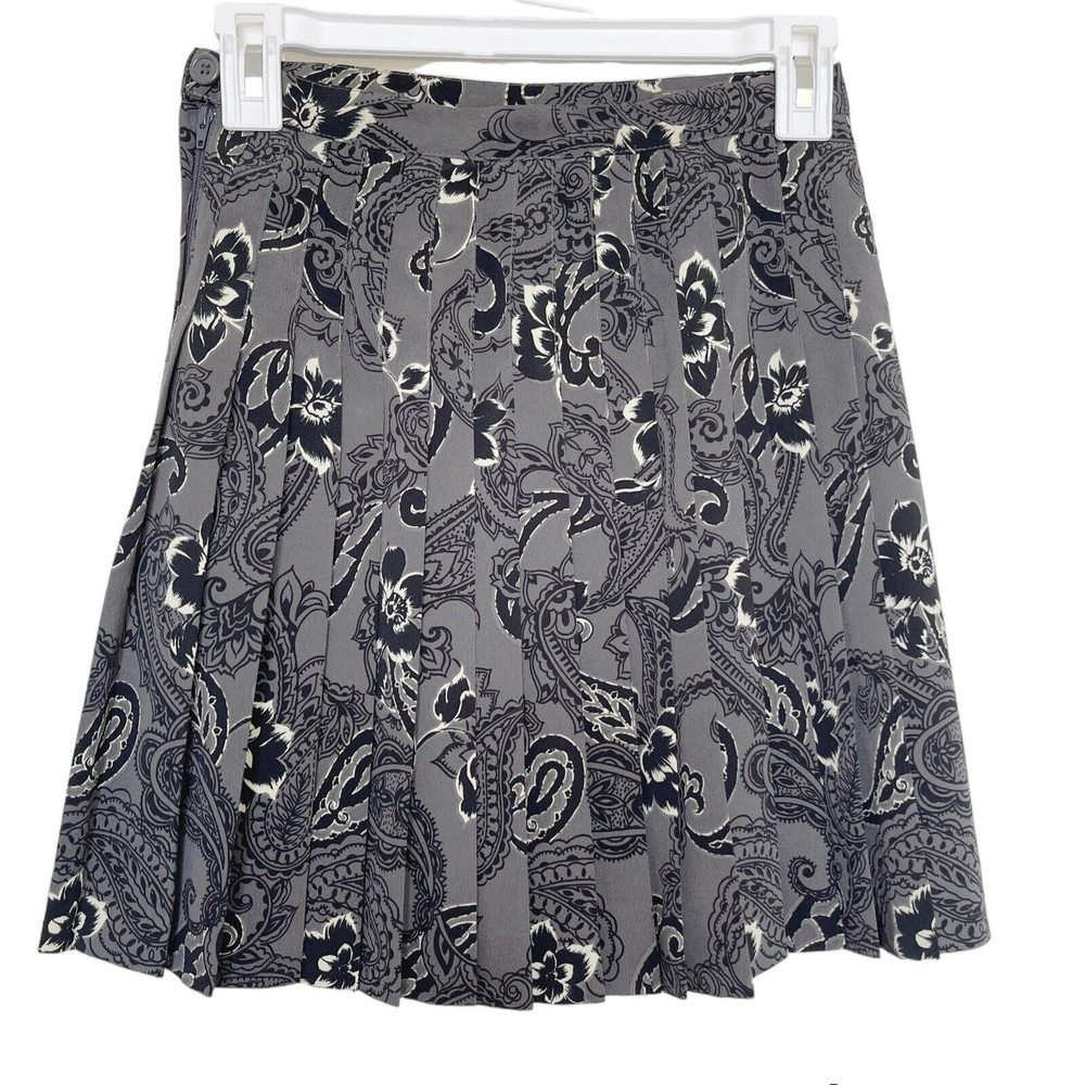 Vintage Compagnie Internationale Express Womens Floral Accordion Skirt Sz 1 Sz 2